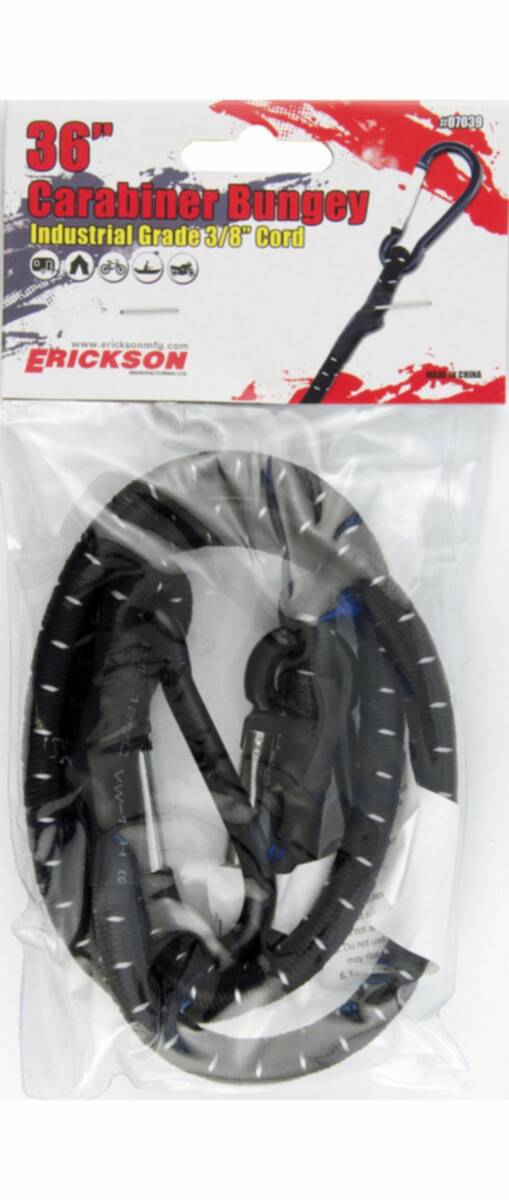 24-Inch Stretch Cord With Carabiner Hooks