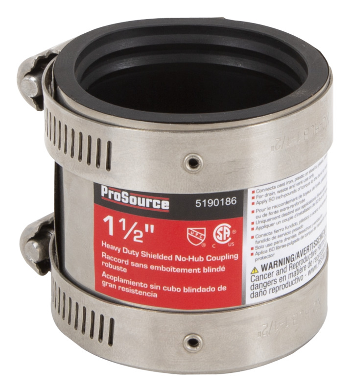 1-1/2-Inch Heavy Duty Shielded No-Hub Pipe Coupling 1 1-1/2-Inch Heavy Duty Shielded No-Hub Pipe Coupling