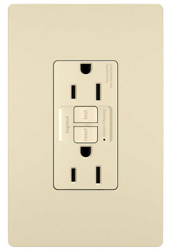 radiant® 15-Amp 125-Volt Commercial / Residential Self-Test,Tamper-Resistant GFCI Duplex Receptacle, 1-Pack, Ivory 1 radiant® 15-Amp 125-Volt Commercial / Residential Self-Test,Tamper-Resistant GFCI Duplex Receptacle, 1-Pack, Ivory