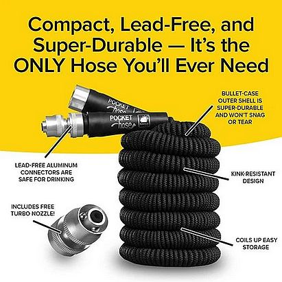 50-Foot Silver Bullet Expandable Garden Hose