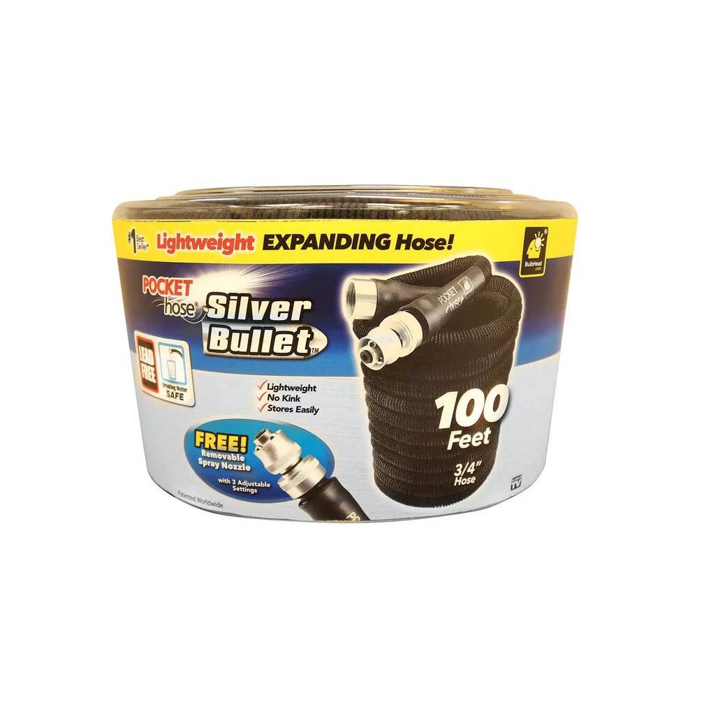 100-Foot Silver Bullet Pocket Expanding Hose