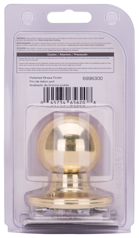 Polished Brass T3 Dummy Knob 2 Polished Brass T3 Dummy Knob