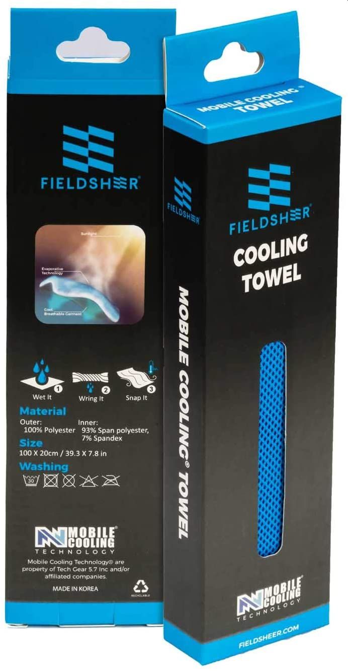 31-Inch Blue Water Activated Fieldsheer Cooling Towel 2 31-Inch Blue Water Activated Fieldsheer Cooling Towel