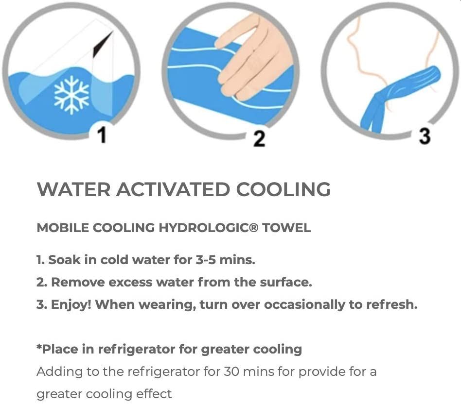 31-Inch Blue Water Activated Fieldsheer Cooling Towel 3 31-Inch Blue Water Activated Fieldsheer Cooling Towel