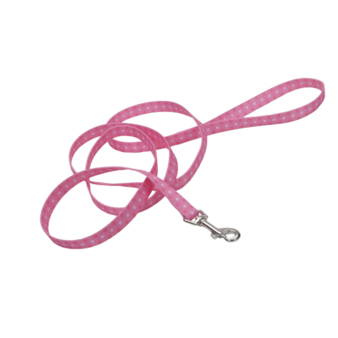 Styles 5/8 x 6-Foot Pink Polka Dot Dog Leash