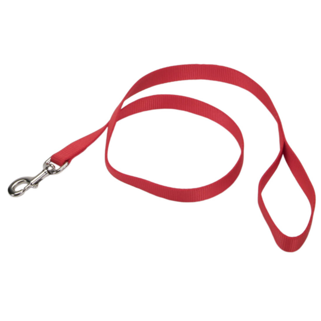 1-Inch X 6-Foot Red Single-Ply Nylon Dog Leash