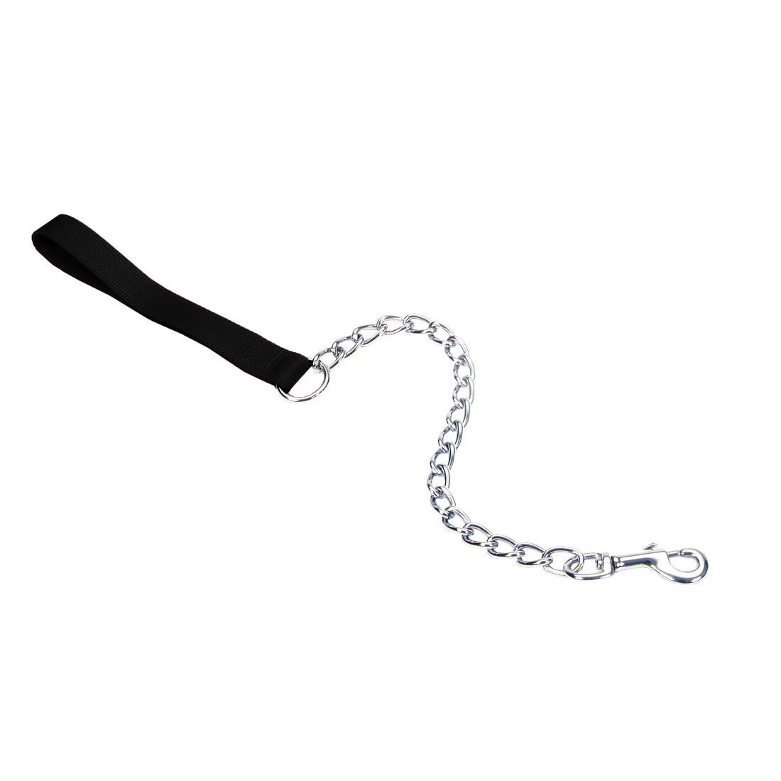 4mm X 2-Foot Black Titan Chain Dog Leash With Nylon Handle