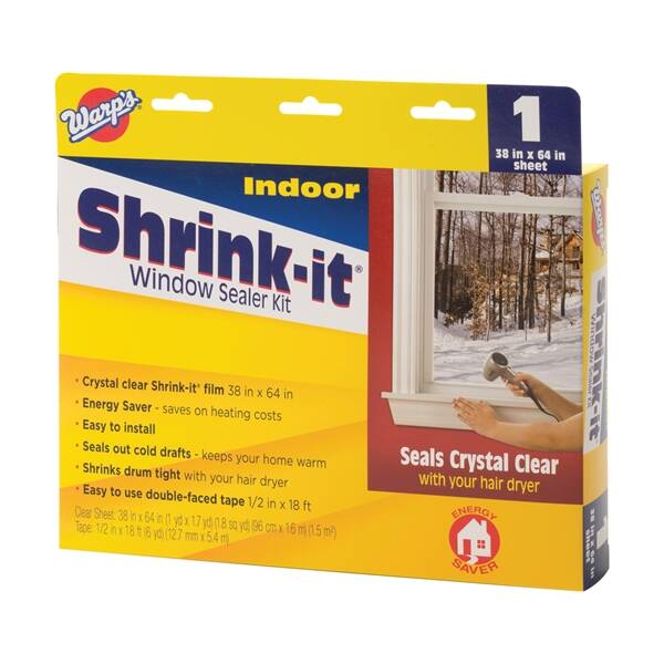 38 x 64-Inch Indoor Shrink-It Window Sealer Kit