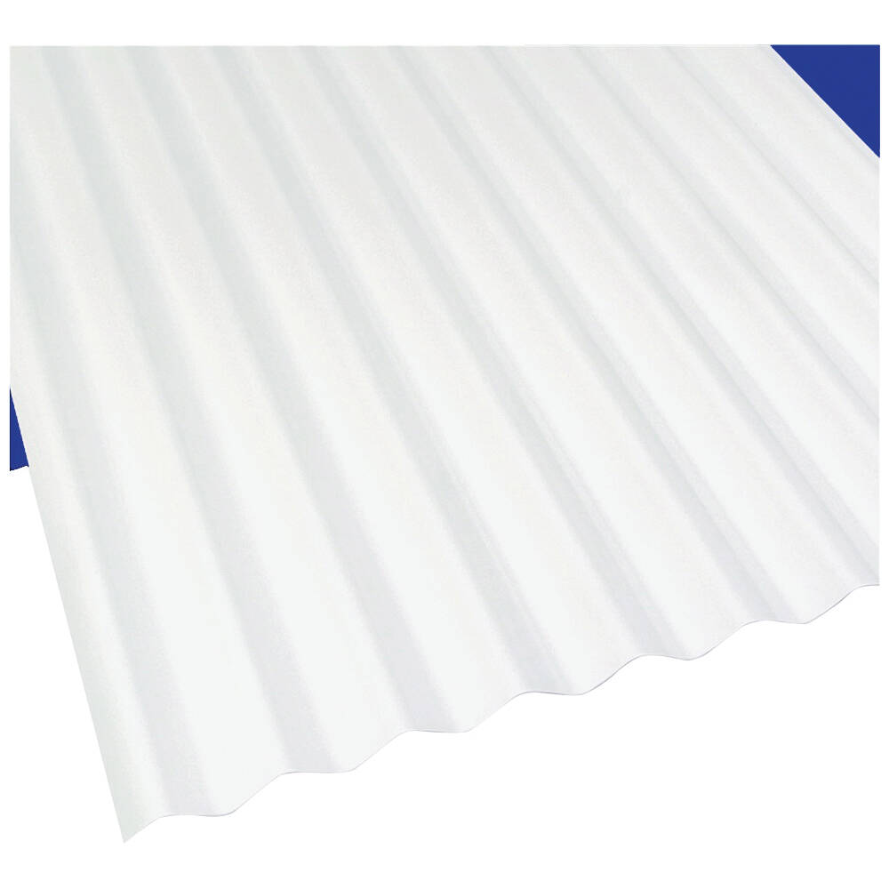 12-Foot X 26-Inch White PVC Corrugated Roof Panel