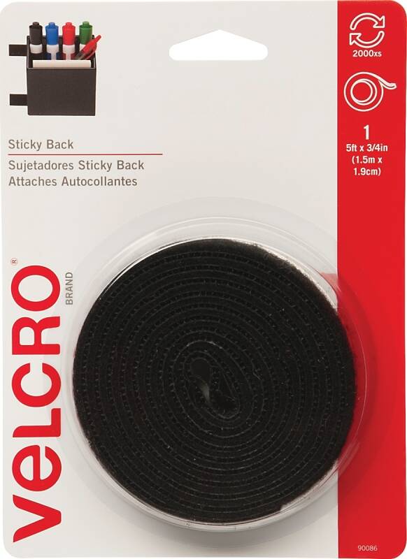 5 ft X 3/4 in Black Velcro Stickyback 1 5 ft X 3/4 in Black Velcro Stickyback
