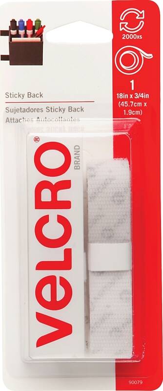 18x3/4 White Velcro Tape Fastener 1 18x3/4 White Velcro Tape Fastener
