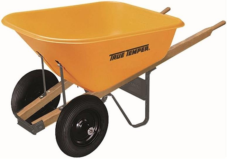 True Temper Dual Wheel Wheelbarrow 8 Cu Ft