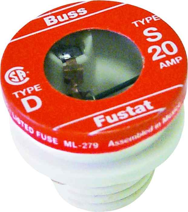 20-Amp Heavy Duty Tamper Proof Plug Fuse