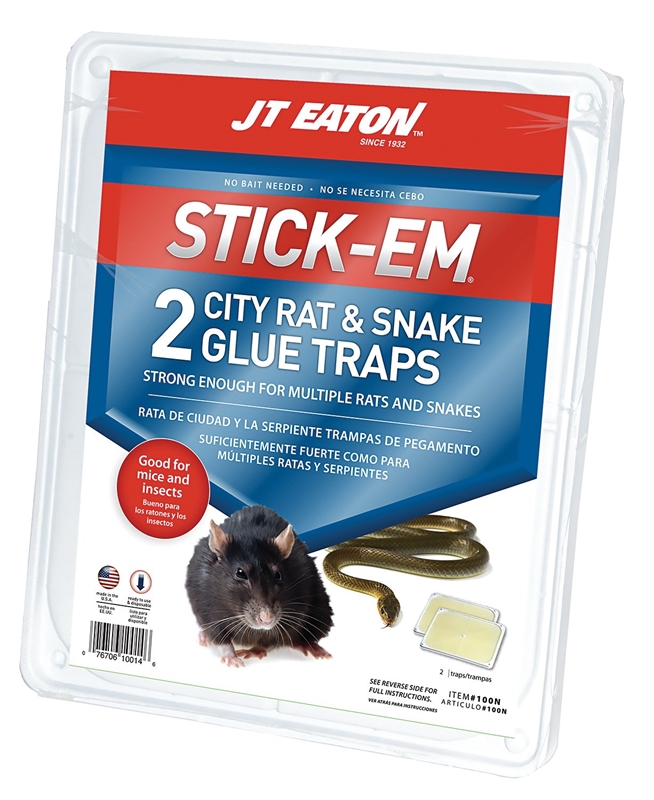 Stick-Em City Rat And Snake Glue Traps, 2-Pack