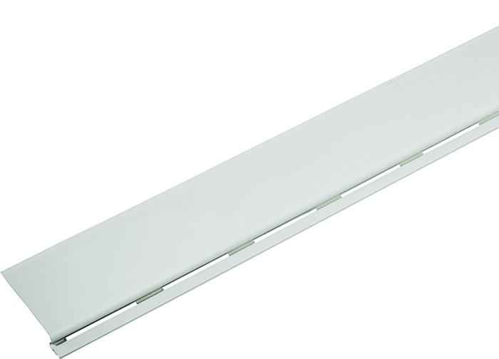 4 ft White PVC Solid Gutter Cover 1 4 ft White PVC Solid Gutter Cover
