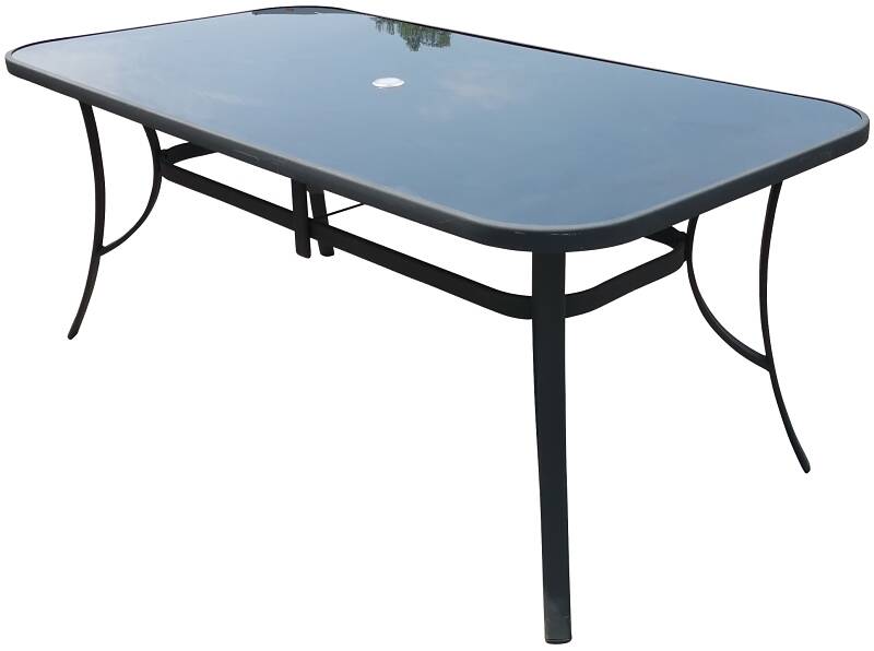 38x60-Inch Black Glass Top Table 1 38x60-Inch Black Glass Top Table