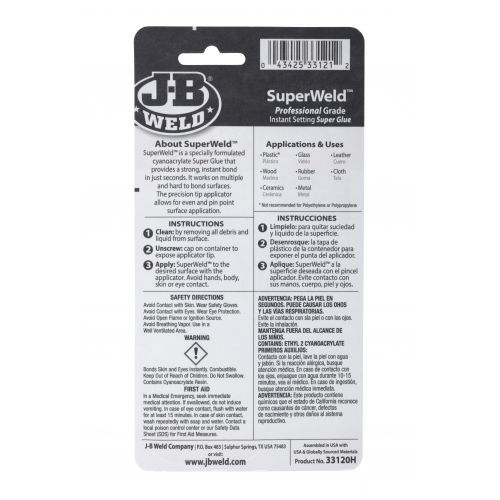 Super-Weld, 20-Gram, Clear, Professional Grade, Instant Adhesive