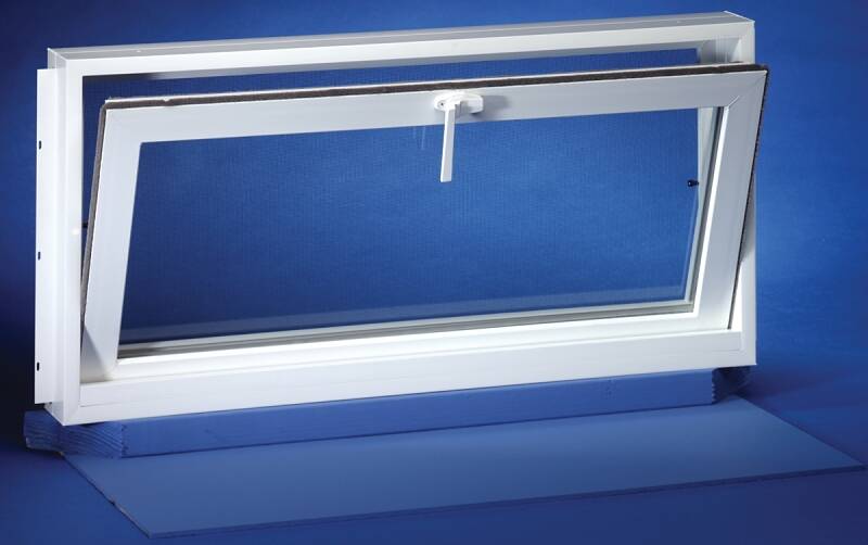 32 x 15-Inch Vinyl Hopper Basement Window