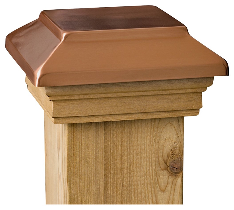 4 x 4-Inch Copper Victoria Post Cap
