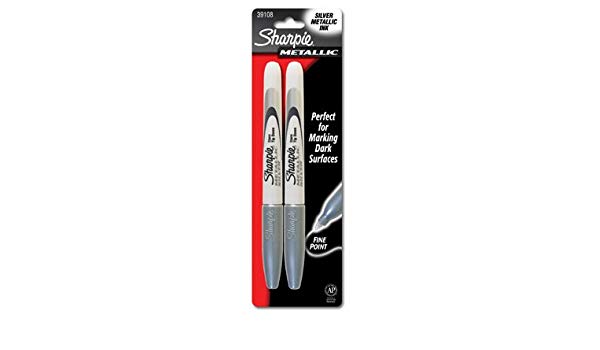 Silver Fine Point Permanent Marker, 2-Pack