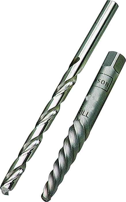 Ex-1 Spiral Flute Screw Extractor And 5/64-Inch High Speed Steel Drill Bit Combo, 2-Pieces
