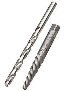 Ex-4 Sprial Flute Screw Extractor And 1/4-Inch High Speed Steel Drill Bit Combo, 2-Pieces