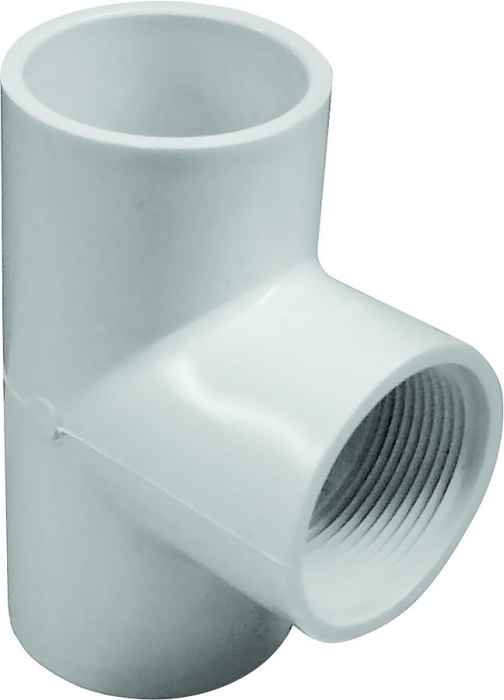 SCH 40 Socket x Socket x FPT PVC Pressure Tee, 1-1/4 1 SCH 40 Socket x Socket x FPT PVC Pressure Tee, 1-1/4\