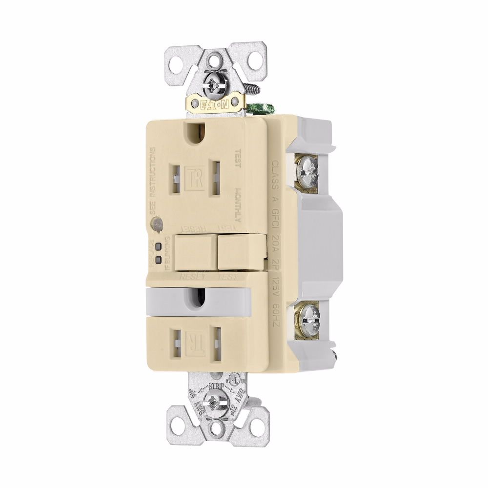 15-Amp 125-Volt Night Light Self-Test GFCI Duplex Receptacle, 1-Pack, Ivory 2 15-Amp 125-Volt Night Light Self-Test GFCI Duplex Receptacle, 1-Pack, Ivory