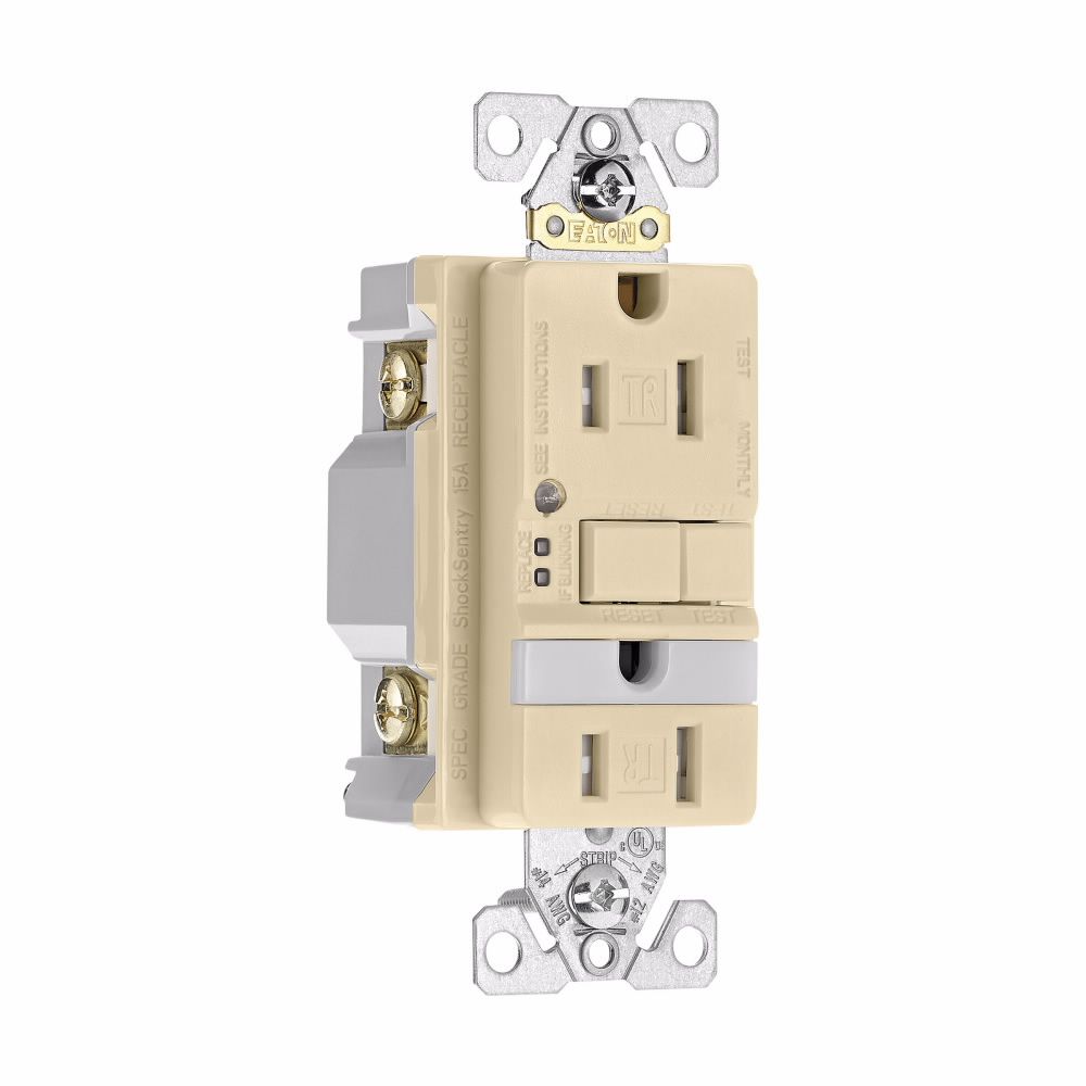 15-Amp 125-Volt Night Light Self-Test GFCI Duplex Receptacle, 1-Pack, Ivory 3 15-Amp 125-Volt Night Light Self-Test GFCI Duplex Receptacle, 1-Pack, Ivory