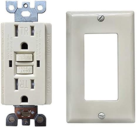 15-Amp 120-Volt Tamper-Resistant GFCI Duplex Receptacle, 1-Pack, Ivory