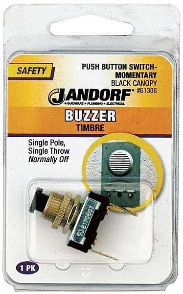 Buzzer Black Canopy Momentary Push Button Switch