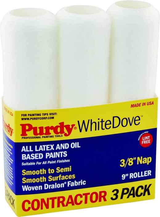 3-Pack 9 x 3/8-Inch Whitedove Roll Covers