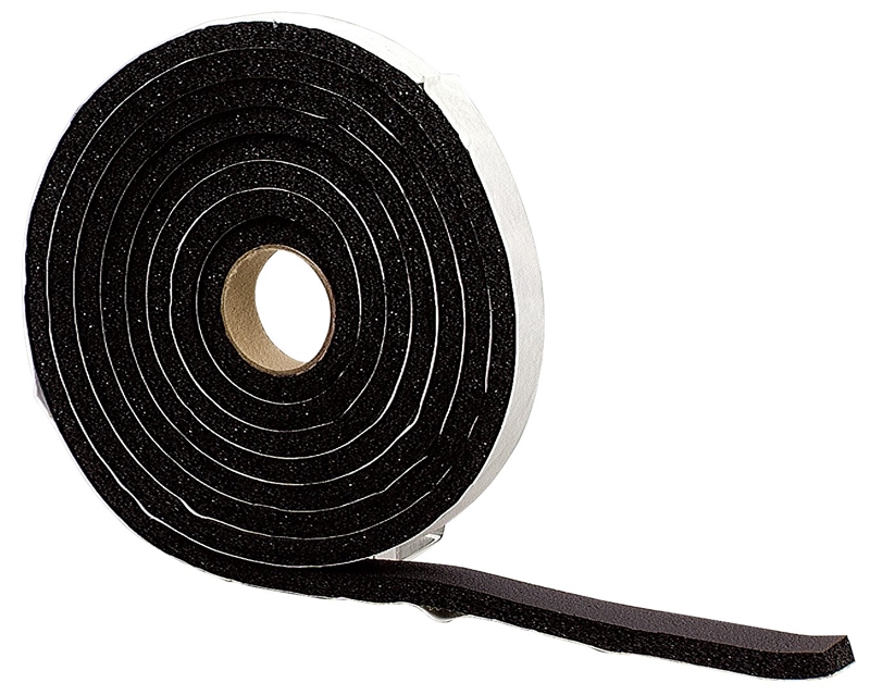 1/2-Inch X 10-Foot Black Rubber Premium Sponge Weatherstrip Tape