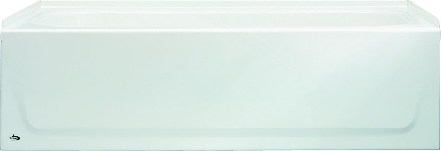 60-Inch Rectangular White Left Drain Soaking Bathtub 1 60-Inch Rectangular White Left Drain Soaking Bathtub