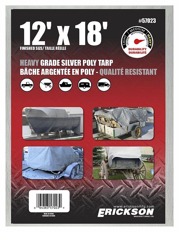 12 x 18-Foot Silver Heavy Grade Poly Tarp 2 12 x 18-Foot Silver Heavy Grade Poly Tarp