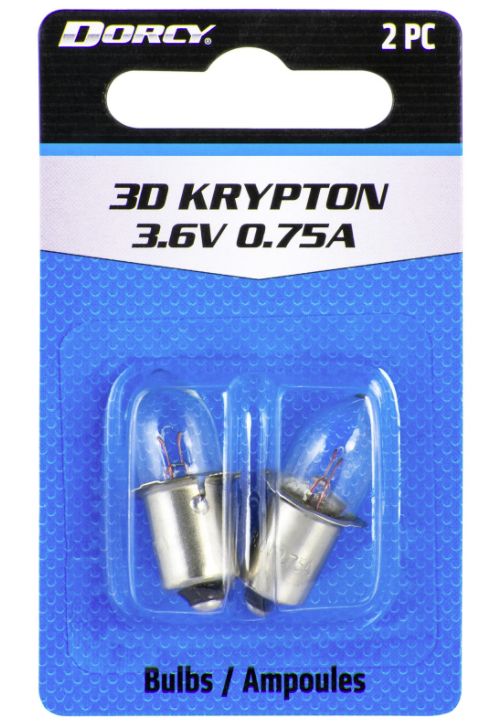 3.6-Volt 3d Krypton Flashlight Replacement Bulb, 2-Pack 3 3.6-Volt 3d Krypton Flashlight Replacement Bulb, 2-Pack