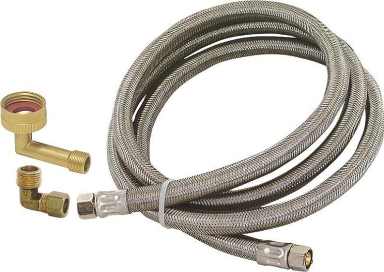 72-Inch Braided Universal Dishwasher Hose 1 72-Inch Braided Universal Dishwasher Hose