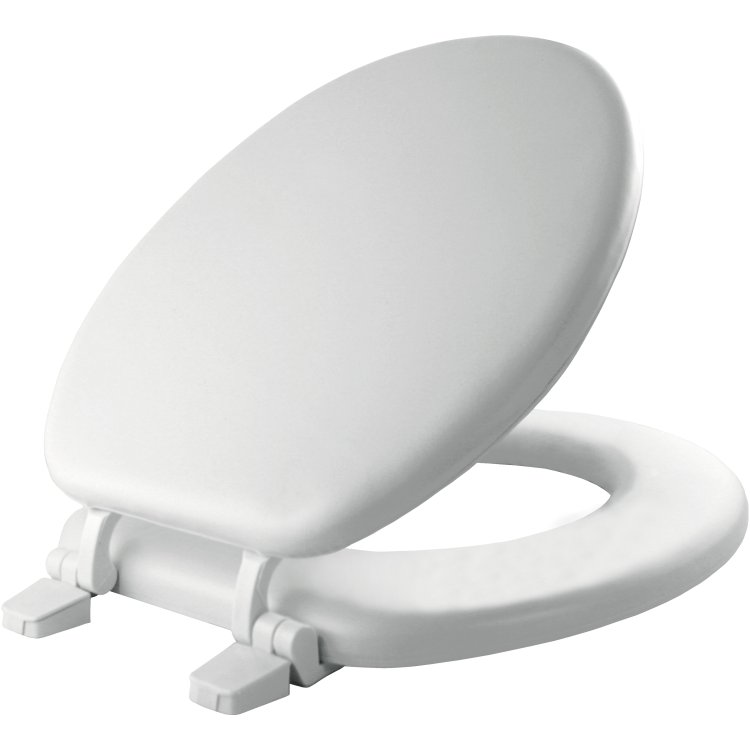 Round Cushioned Vinyl Soft Toilet Seat White 1 Round Cushioned Vinyl Soft Toilet Seat White