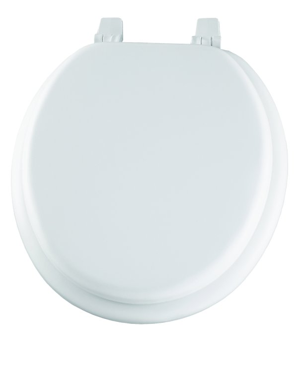 Round Cushioned Vinyl Soft Toilet Seat White 2 Round Cushioned Vinyl Soft Toilet Seat White