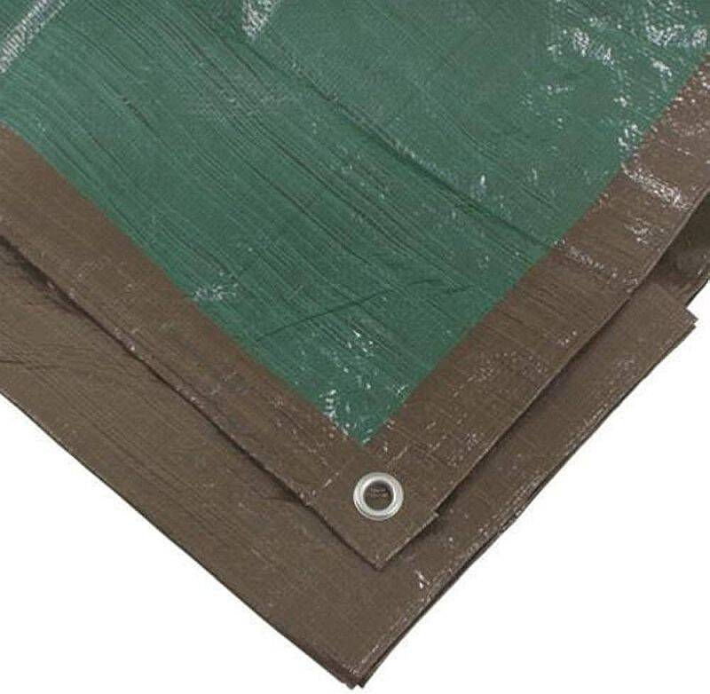 16 x 20-Foot Brown And Green Mid-Grade Reversible Poly Tarp