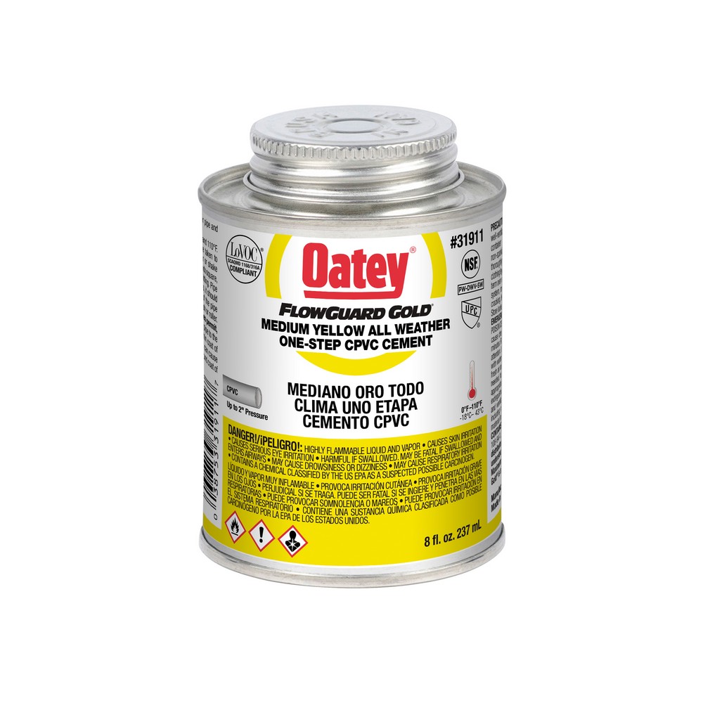 8-Ounce Yellow Medium All-Weather CPVC Cement 1 8-Ounce Yellow Medium All-Weather CPVC Cement