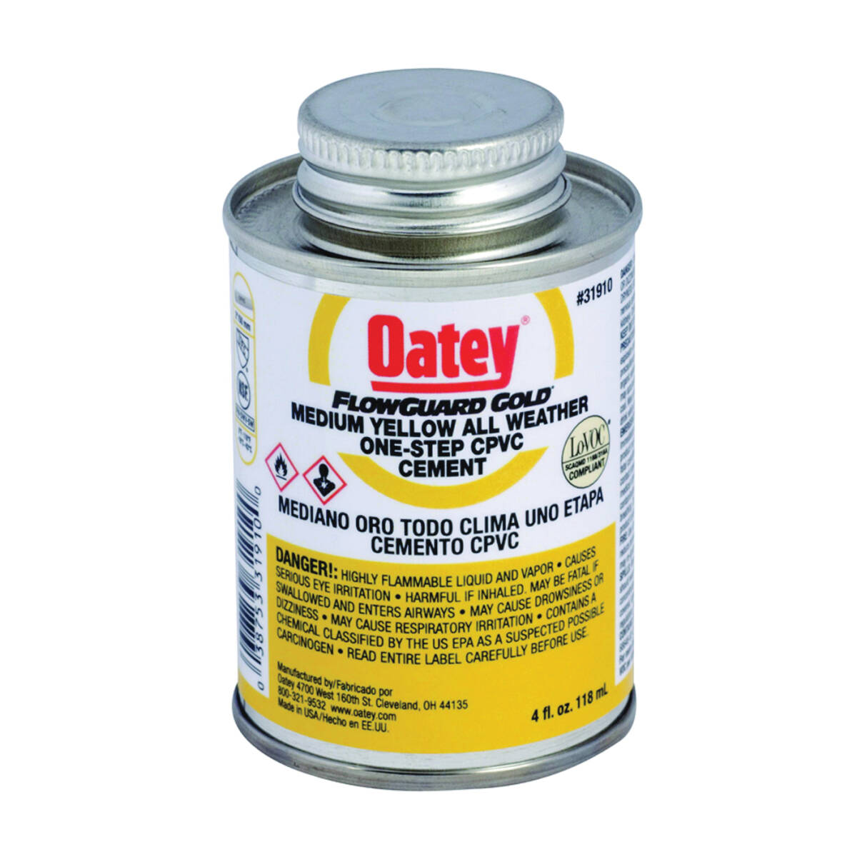 8-Ounce Yellow Medium All-Weather CPVC Cement 4 8-Ounce Yellow Medium All-Weather CPVC Cement