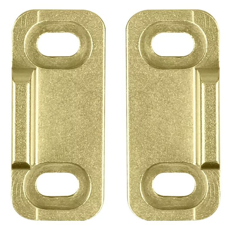 1-3/4-Inch Brushed Gold Sliding Door Hardware Double Floor Guide