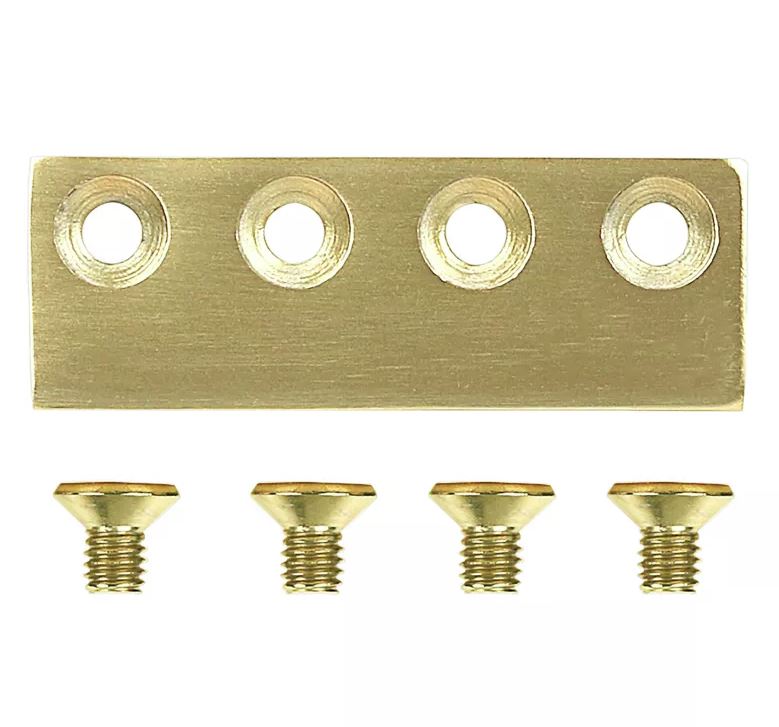 3-1/8-Inch Brushed Gold Sliding Door Hardware Connecting Adaptor