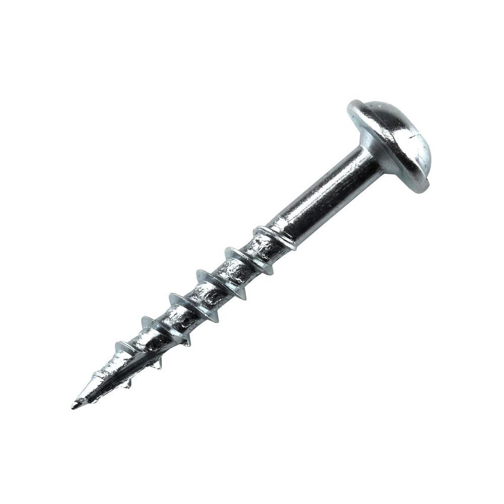 #8 x 1-1/4 In Washer Head Coarse Thread Screw, 500-Count