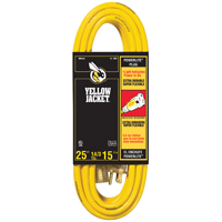 Yellow Jacket® PowerLite Plug™ 25-Foot 14/3 SJTW Extension Cord