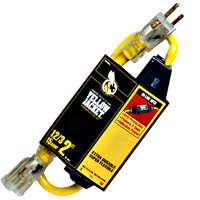 Yellow Jacket® PowerLite Plug™ 2-Foot 12/3 SJTOW Indoor/Outdoor GFCI Extension Cord