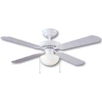 42-Inch White Indoor LED 4-Blade Ceiling Fan