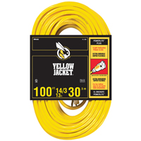 Yellow Jacket® PowerLite Plug™ 100-Foot 14/3 SJTW Extension Cord 1 Yellow Jacket® PowerLite Plug™ 100-Foot 14/3 SJTW Extension Cord