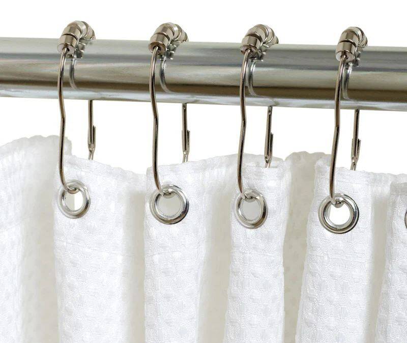 Chrome Silver Metal Shower Curtain Rings, 12-Pack 1 Chrome Silver Metal Shower Curtain Rings, 12-Pack